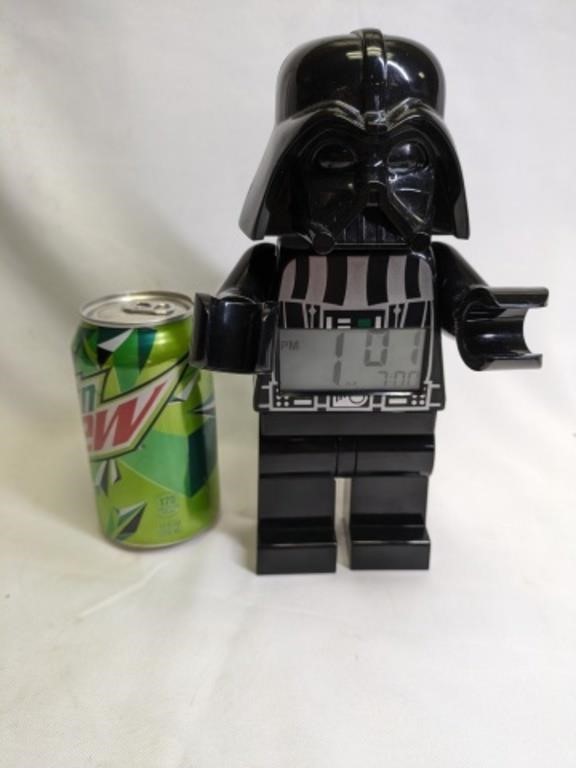 Lego Star Wars Clock, Darth Vader, 9 1/2" tall