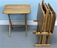 4 PCS Solid Wood Folding Tables