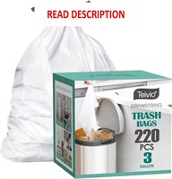 $18  3 Gal 220pcs Trash Bags by Teivio