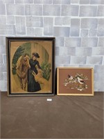 2 Vintage wall art pieces