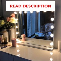 $110  FENCHILIN Vanity Mirror  15 LED  White