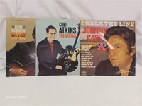 Johnny Cash, Chet Atkins & Don Gibson LP's