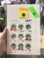 MAJOR LEAGUE BASEBALL IN STAMPS SHEET