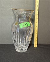 Waterford Crystal vase with gold trim