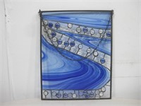 12.5"x 15.5"  Framed Art Glass