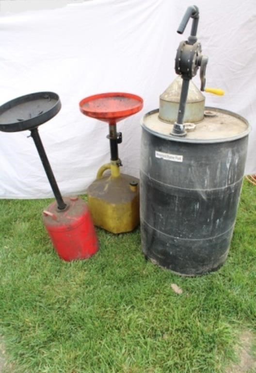Jing Hand Pump w/Barrel & 2 Oil Drains