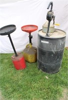 Jing Hand Pump w/Barrel & 2 Oil Drains