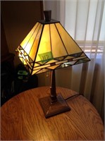 Stained glass lamp heavy bass 21 inches