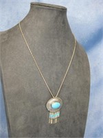 Sterling Silver SW Turquoise Pendant & Necklace