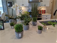 9PC FAUX GREENERY & FLORALS