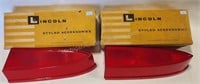 1958 Lincoln Premiere Pair of Tail Lamp Lenses-NOS