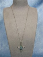 S.S. Hallmarked Opal Necklace
