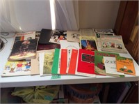 Assorted music books and music pieces