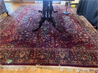 Large area rug with under padding
