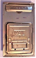 Goldtone Doorway Tin Mailbox Letters
