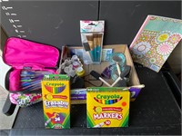 Box with arts and crafts items