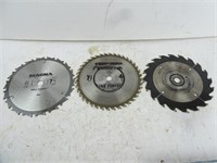 Lot of 3 7.25" Saw Blades