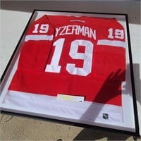 Steve Yzerman Signed Red Wings Jersey: Framed