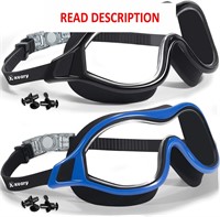 $14  Keary 2Pk Swim Goggles  Silicone  Black/Blue