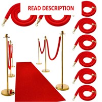 8 Set Red Carpet Party Decor with Runway Rug