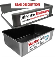 Stainless Steel XL Cat Litter Box - Non-Stick