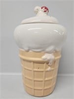 Vintage Ceramic Ice Cream Cone Cookie Jar