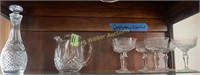Waterford Crystal. Decanter, Water Pitcher, 6