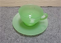Jadeite Cup and Saucer