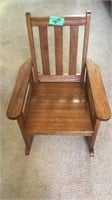 Child’s wood rocking chair. 24” tall.