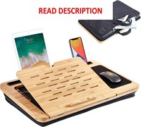 $66  Adjustable Bamboo Lap Desk with Sleeve Bag