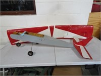 Vintage Grey/White/Red Model RC Airplane (As