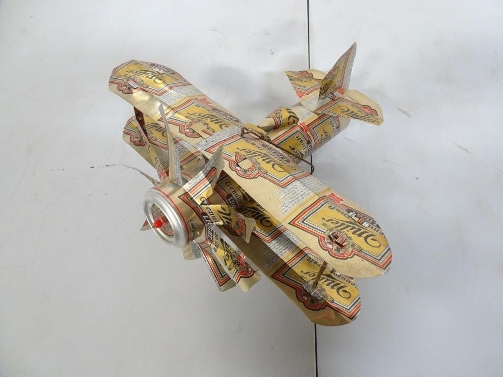 Miller Genuine Draft Can Art Airplane Wind