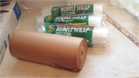 Brown paper and bubble wrap