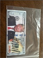 Donald Trump Signed $100 Note w/COA
