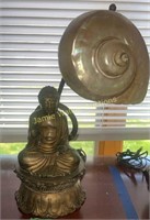 Buddha With Nautilus Shell Table Lamp 15"