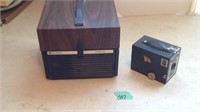 Slide projector and brownie camera