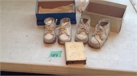 Vintage baby shoes and lullaby Bank
