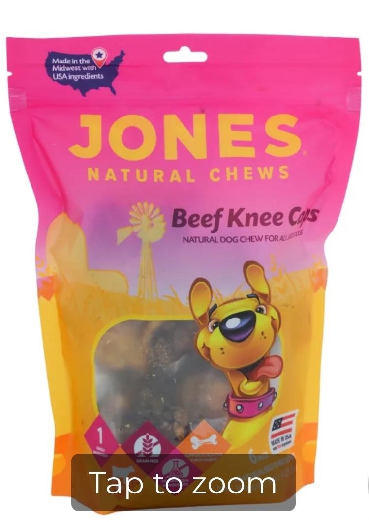 Jones Natural Chews Beef Knee Caps  Dog Chews