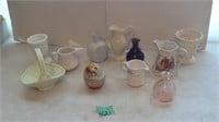 Small pitchers, vases, other