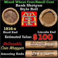 Lincoln Wheat Cent 1c Mixed Roll Orig Brandt McDon