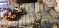 Braxton Collection Striped Couch. Items On Top
