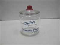 10" Vtg Toms Toasted Peanuts Jar