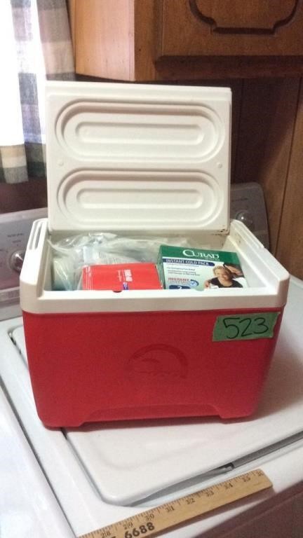 First aid kit in a cooler