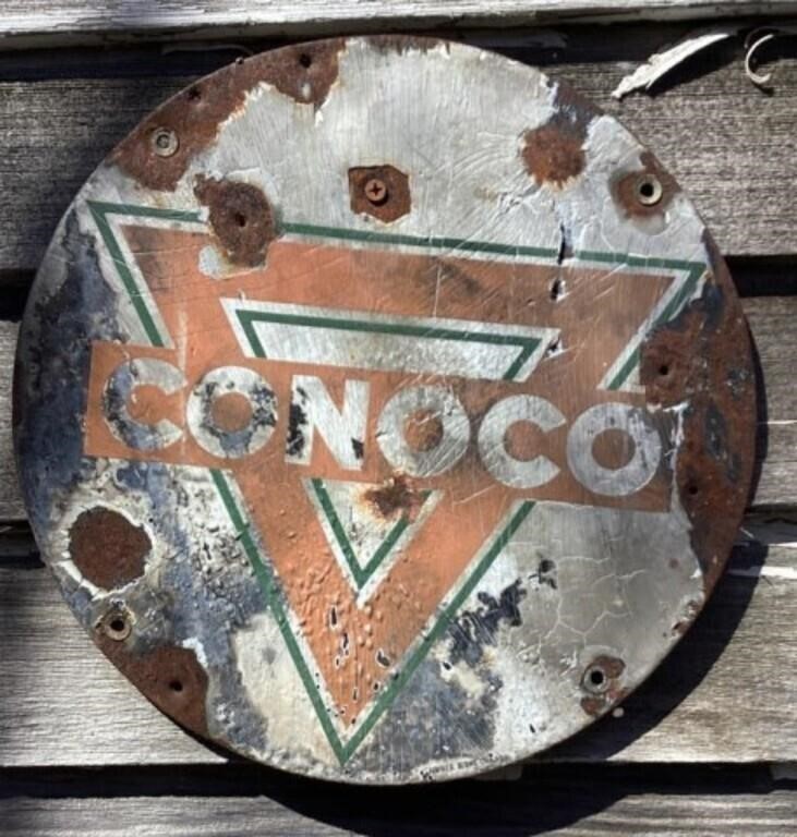 Conoco Sign (screwed to side of shed)