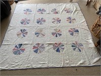 #5 - Hand Sewn Vintage Dresden Plate Quilt