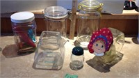 Assorted jars and contents