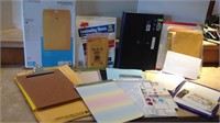 Padded envelopes, expanding file, paper,