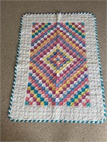 #7 - Hand Sewn Checkerboard Baby Quilt