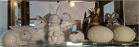 Fitz & Floyd Ceramic Rabbit Figurines, Limoges
