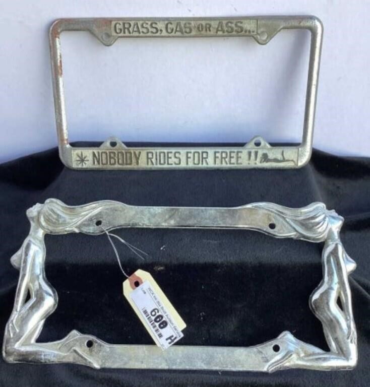 2) License Plate Holders